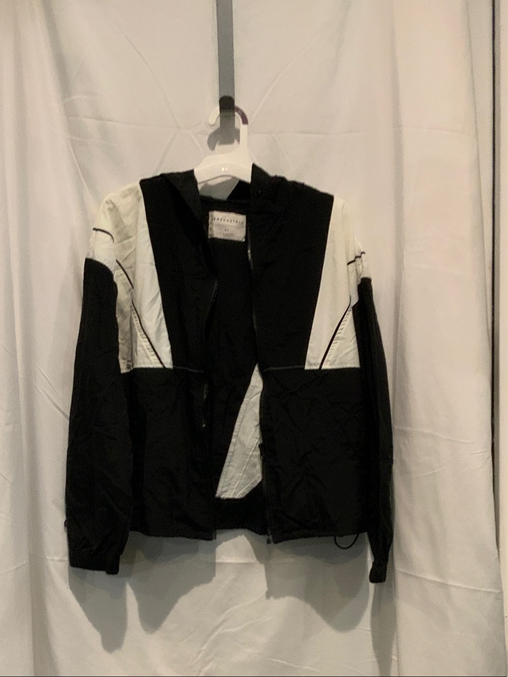Aeropostale Black and White Colorblock Bomber Jacket